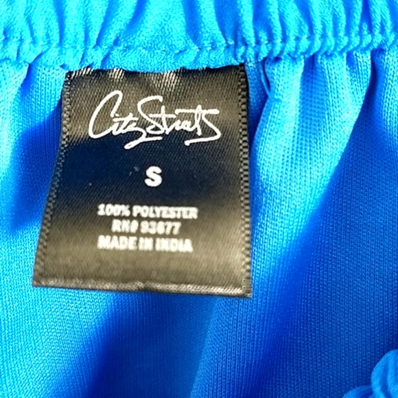 Royal Blue Off Shoulder Bell Sleeve Midi Dress S Resort Cruise Party Cocktail - Picture 6 of 6